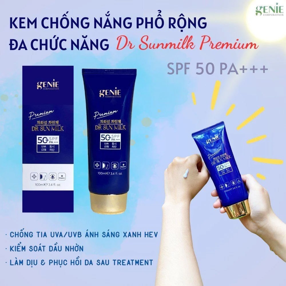 Kem siêu chống nắng ngọc trai DR.SUNMILK PREMIUM GENIE SPF 50 PA+++